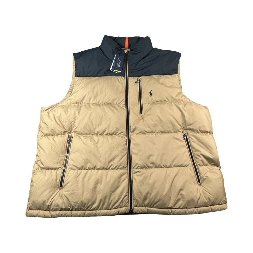 Polo Ralph Lauren Gorham Down Puffer Vest Mens 3XB Brown Black 711955628001